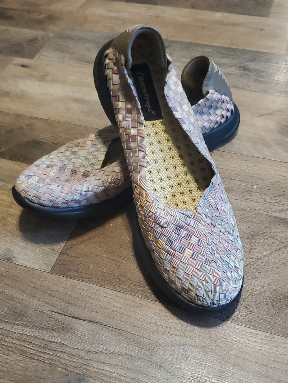 Baretraps Woven Slip-On Flats in Pastel Multicolor